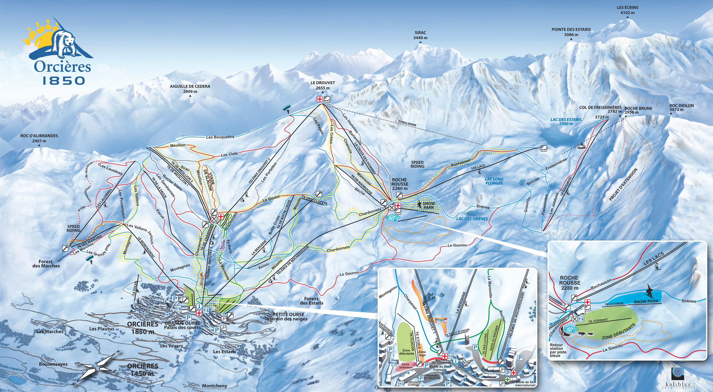 Plans Des Pistes Orcieres Merlette Et Ouverture Des Pistes Sports Hiver Com