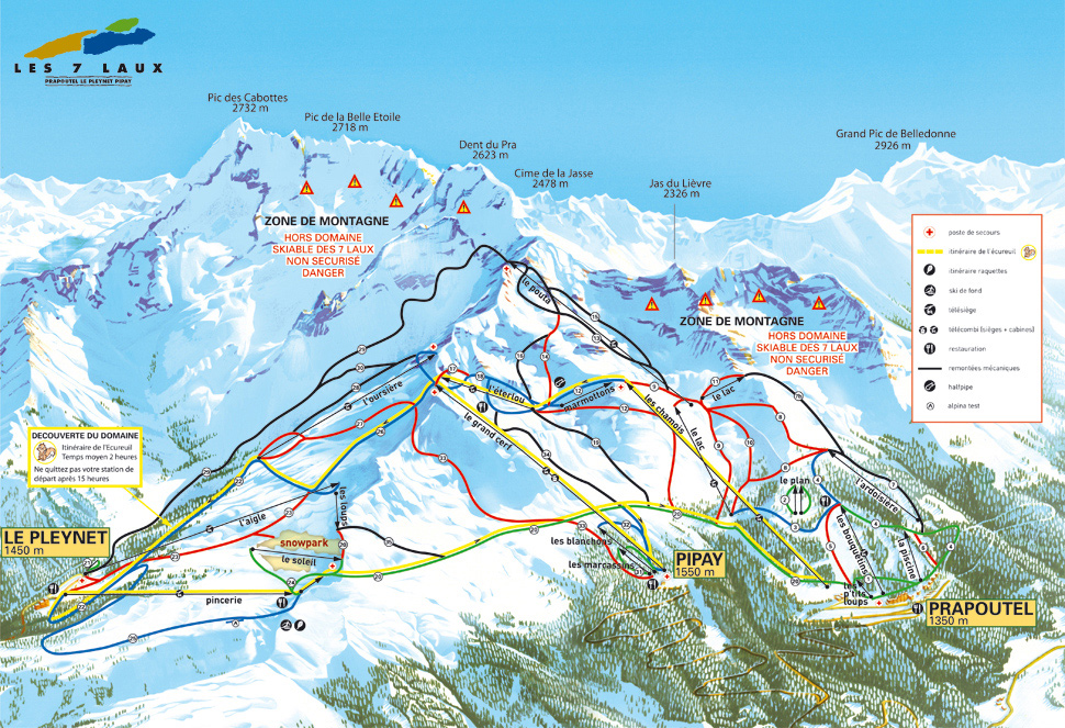 Plans des pistes Les Sept Laux et ouverture des pistes Plans des pistes Les Sept Laux et ouverture des pistes