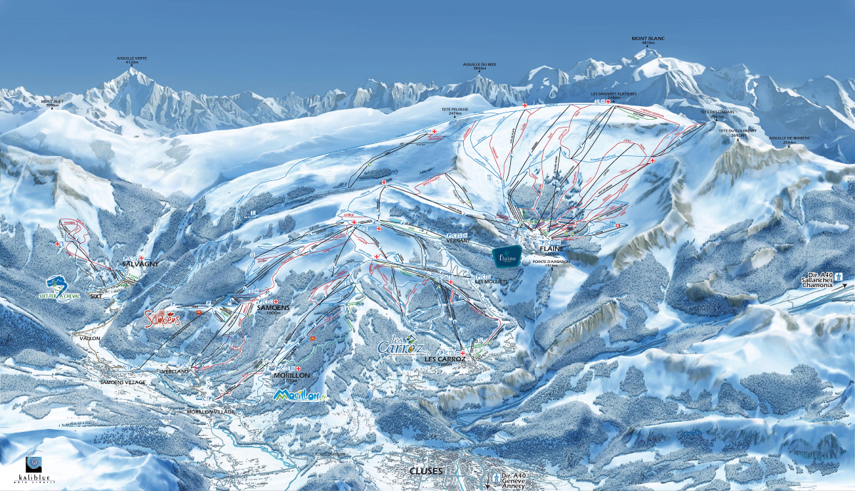 flaine plan des pistes