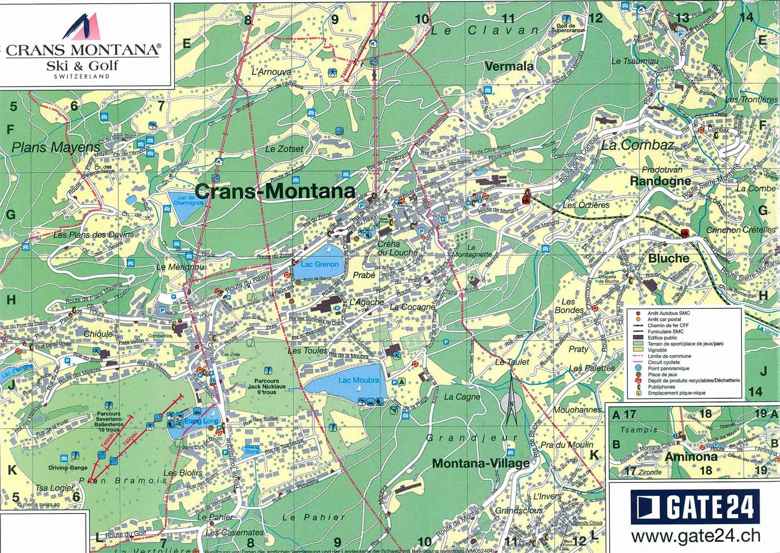 Plans de la station CransMontana