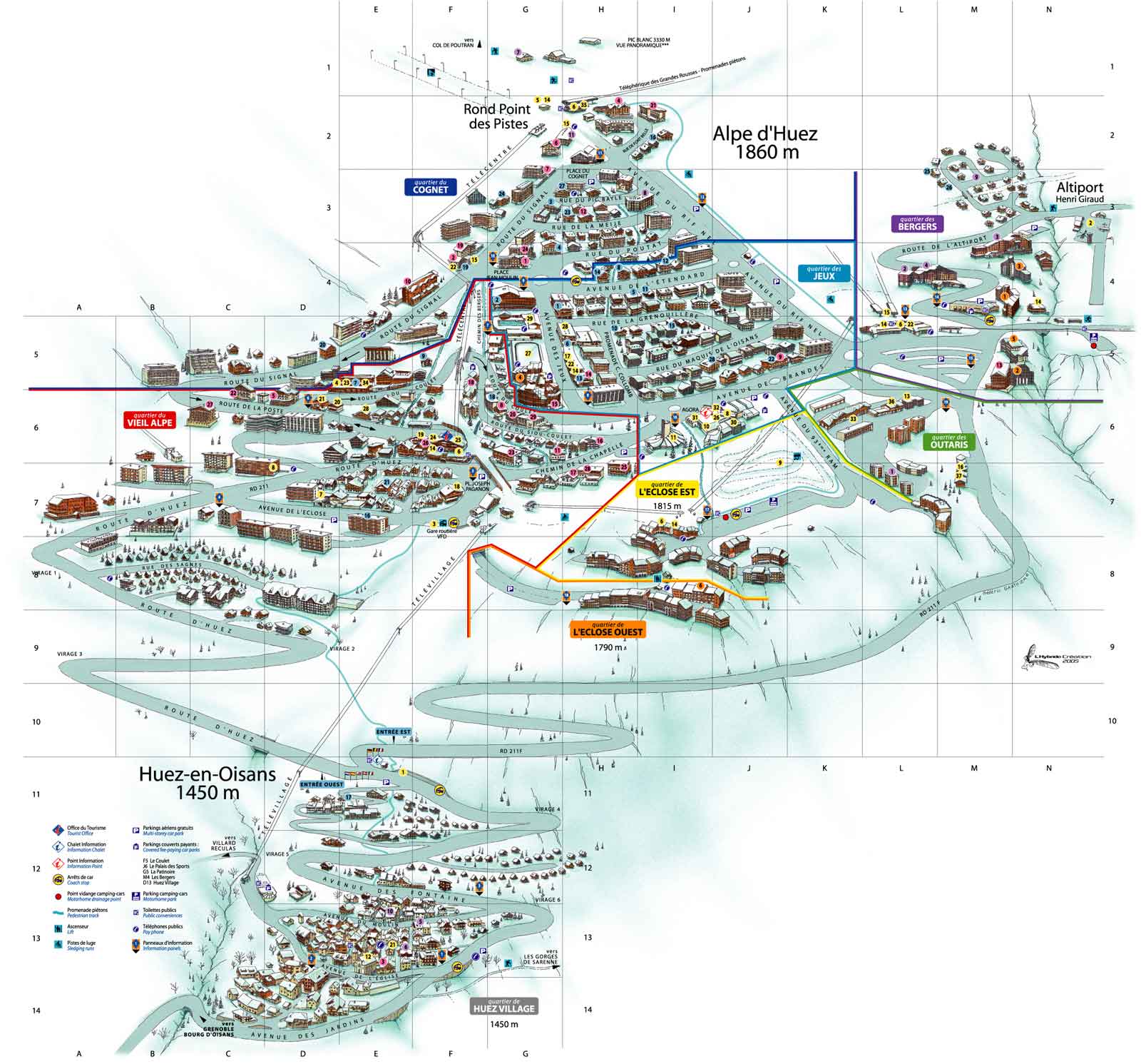 Plans De La Station Alpe D Huez Sports Hiver Com