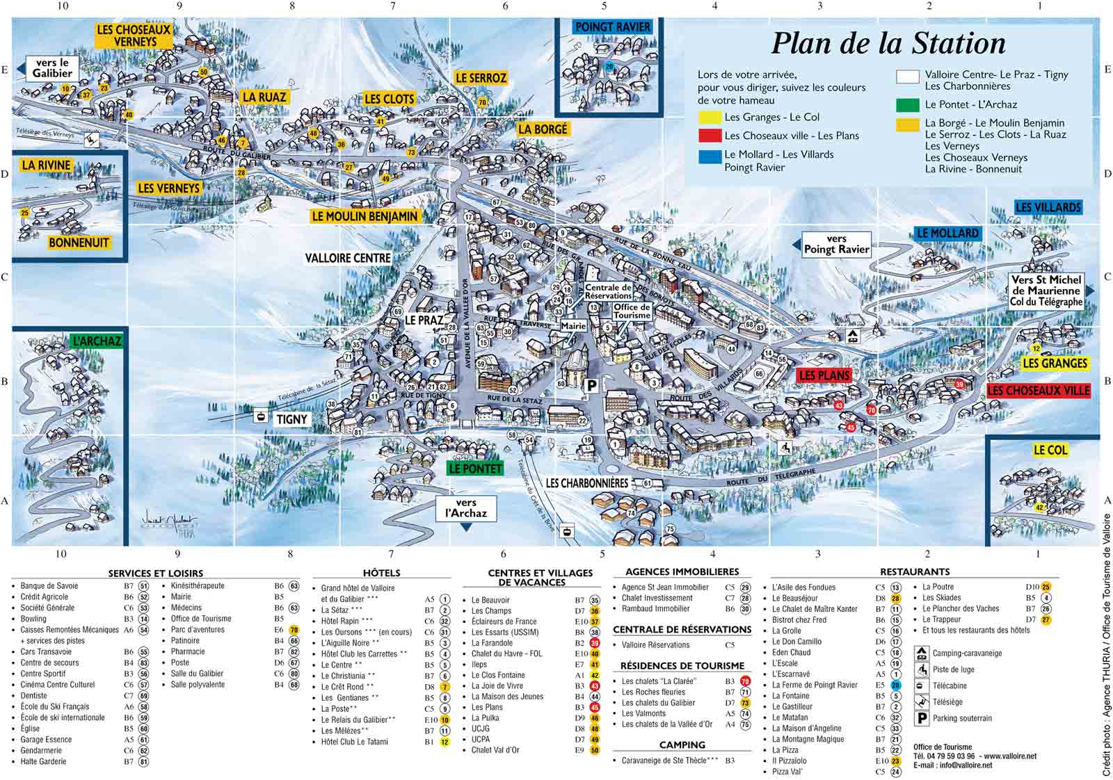 Plans de la station Valloire Plans de la station Valloire